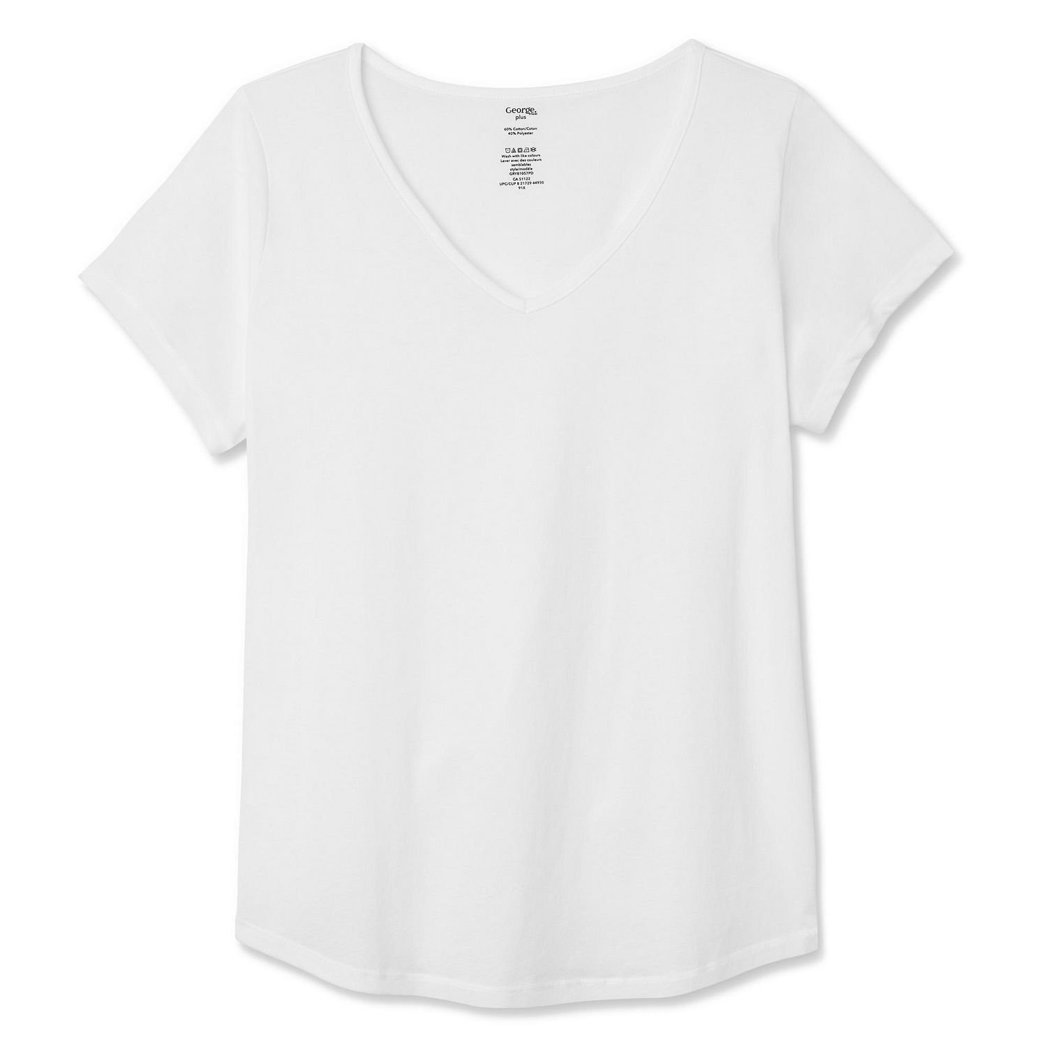 T-shirt avec encolure en V George Plus pour femmes