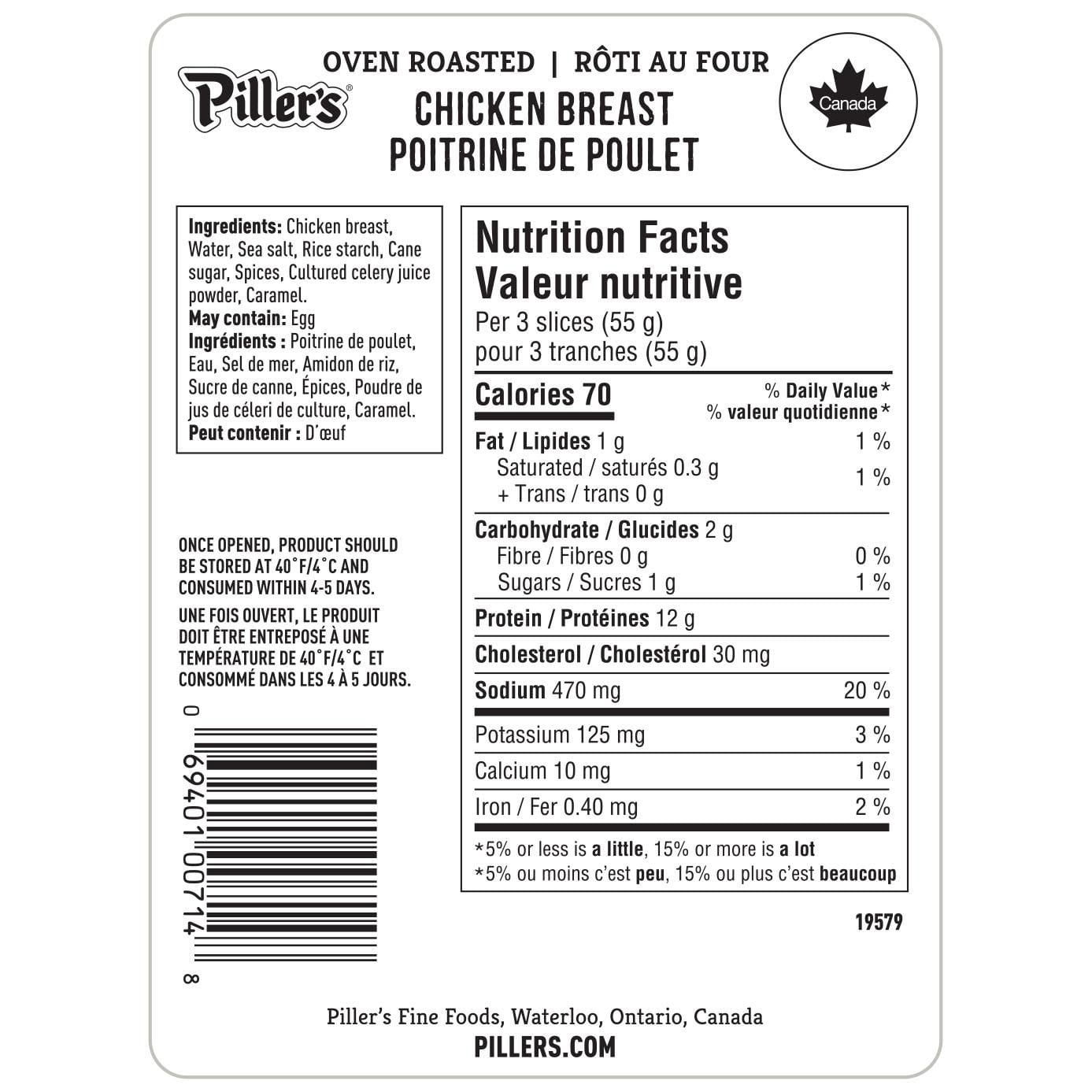 Piller's Oven Roasted Chicken Breast with Natural Ingredients