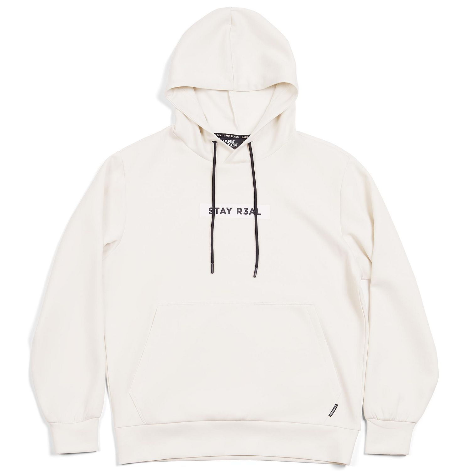 Dark Black Men's Long-Sleeve Hooded Sweatshirt