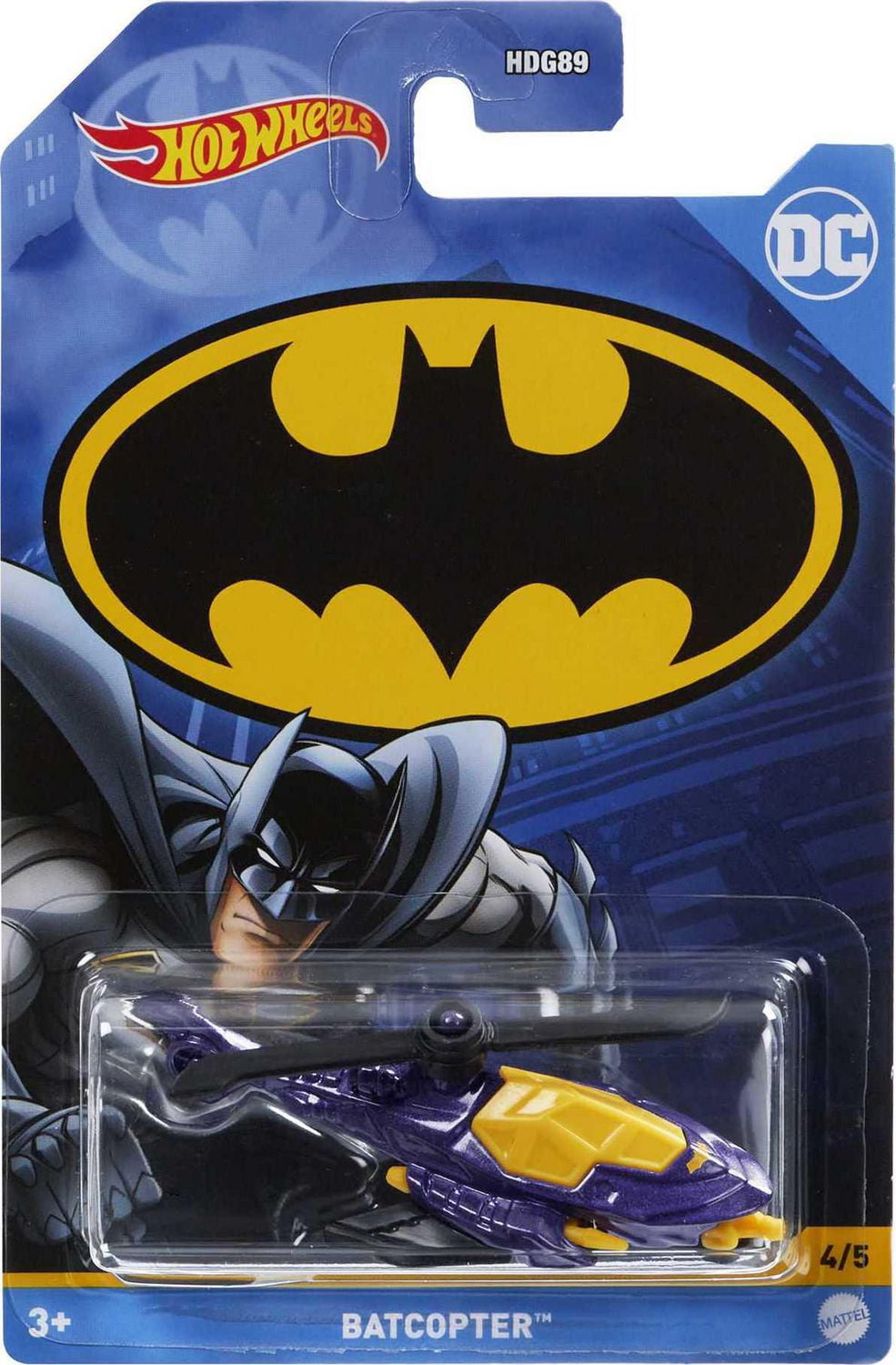 Hot Wheels Batman Themed Car Batcopter for Kids 3 Years Older Batman Fans Collectors Walmart