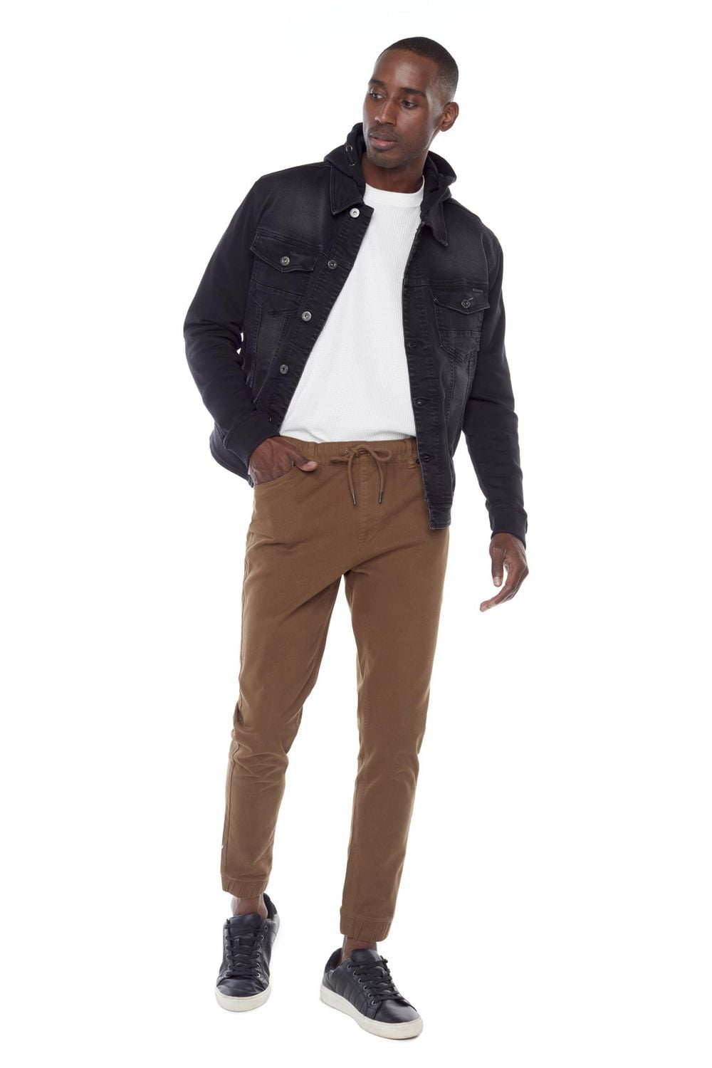 Jeaniologie ™ Veste en jean pour homme avec capuche intégrée