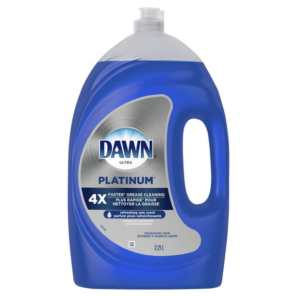 Détergent à vaisselle liquide Dawn Platinum, parfum Pluie rafraîchissante 2,21L