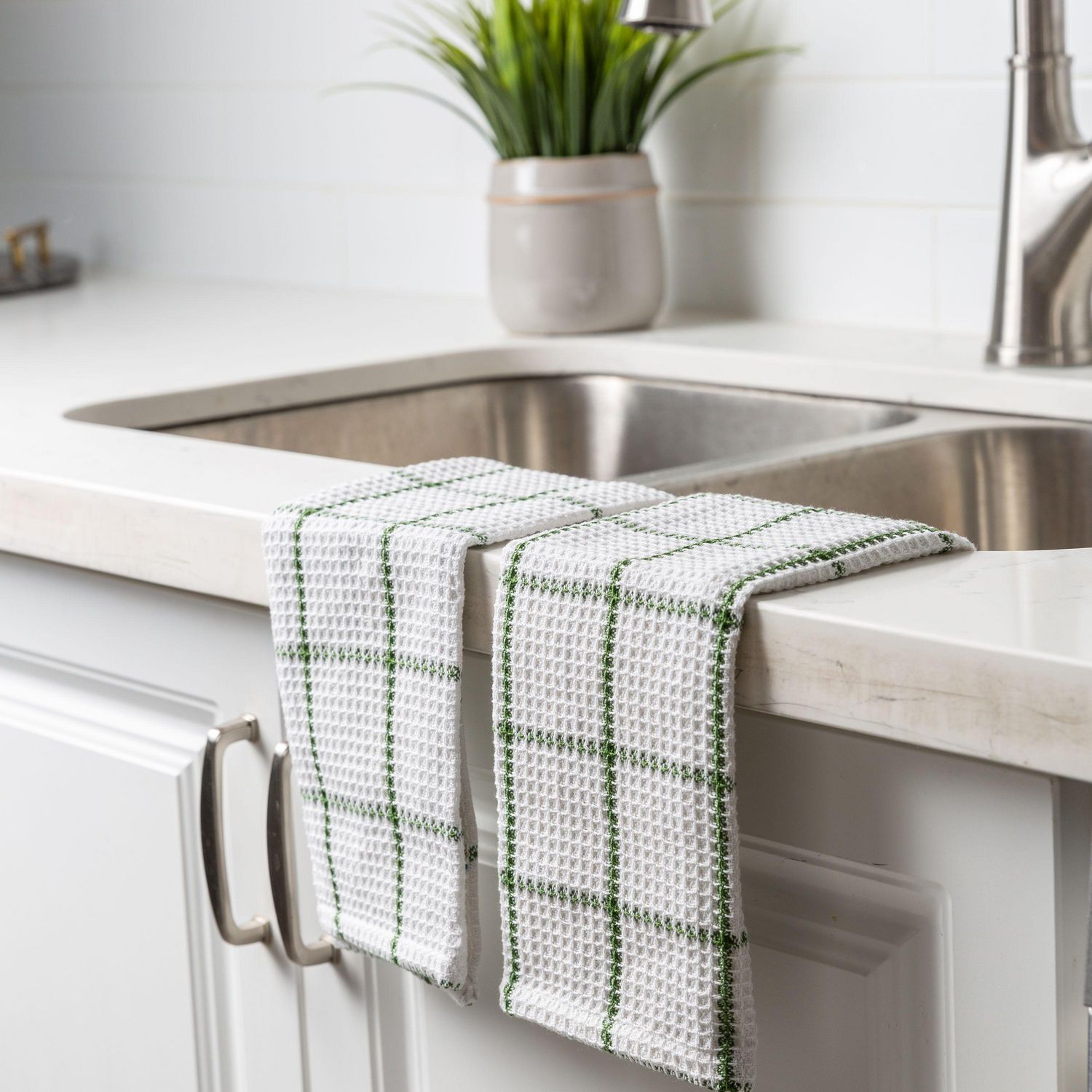 Torchons de vaisselle en coton au design gaufré, serviettes de lavage, doux  pour la peau, uni, anti-décoloration pour la cuisine - AliExpress