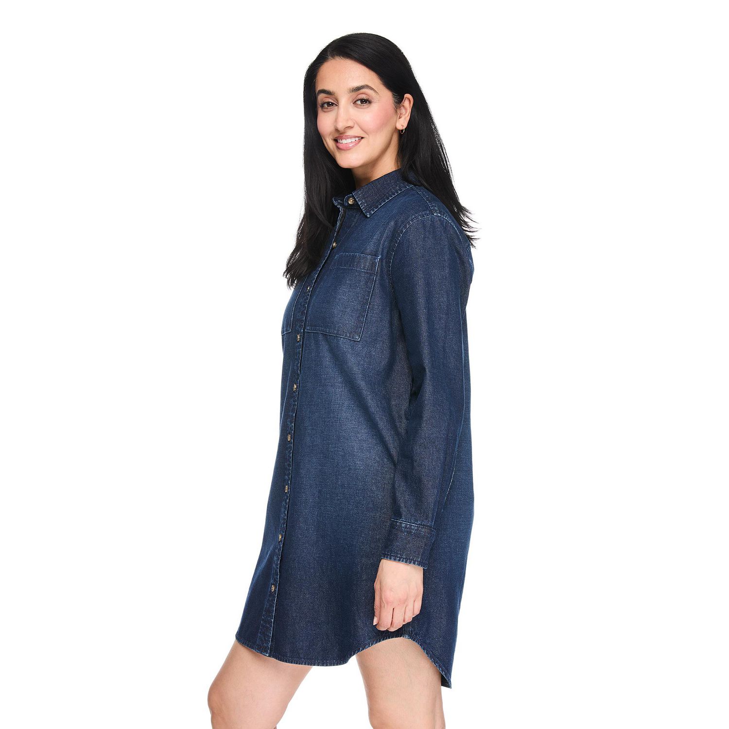 Robe-chemise en denim lavé Iyla pour femmes