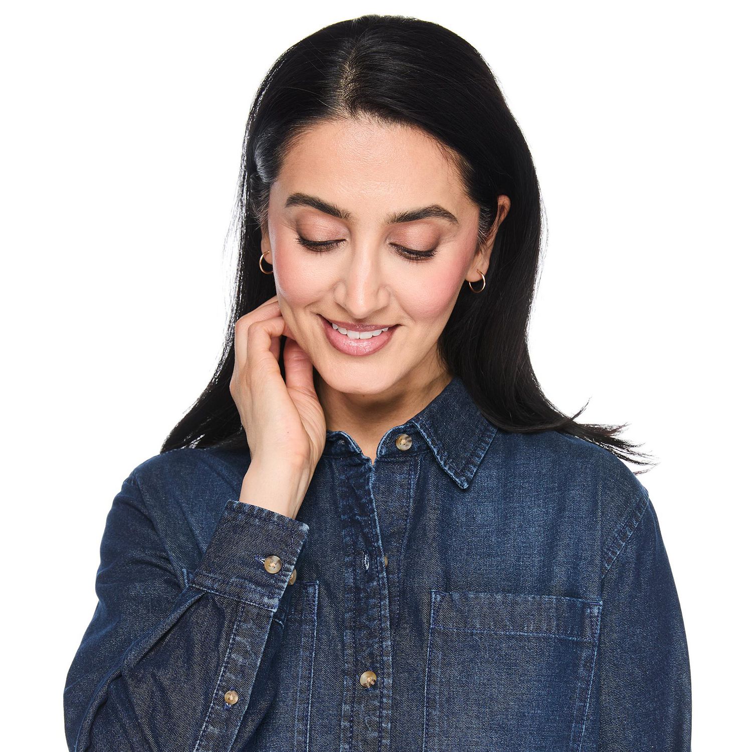 Robe-chemise en denim lavé Iyla pour femmes