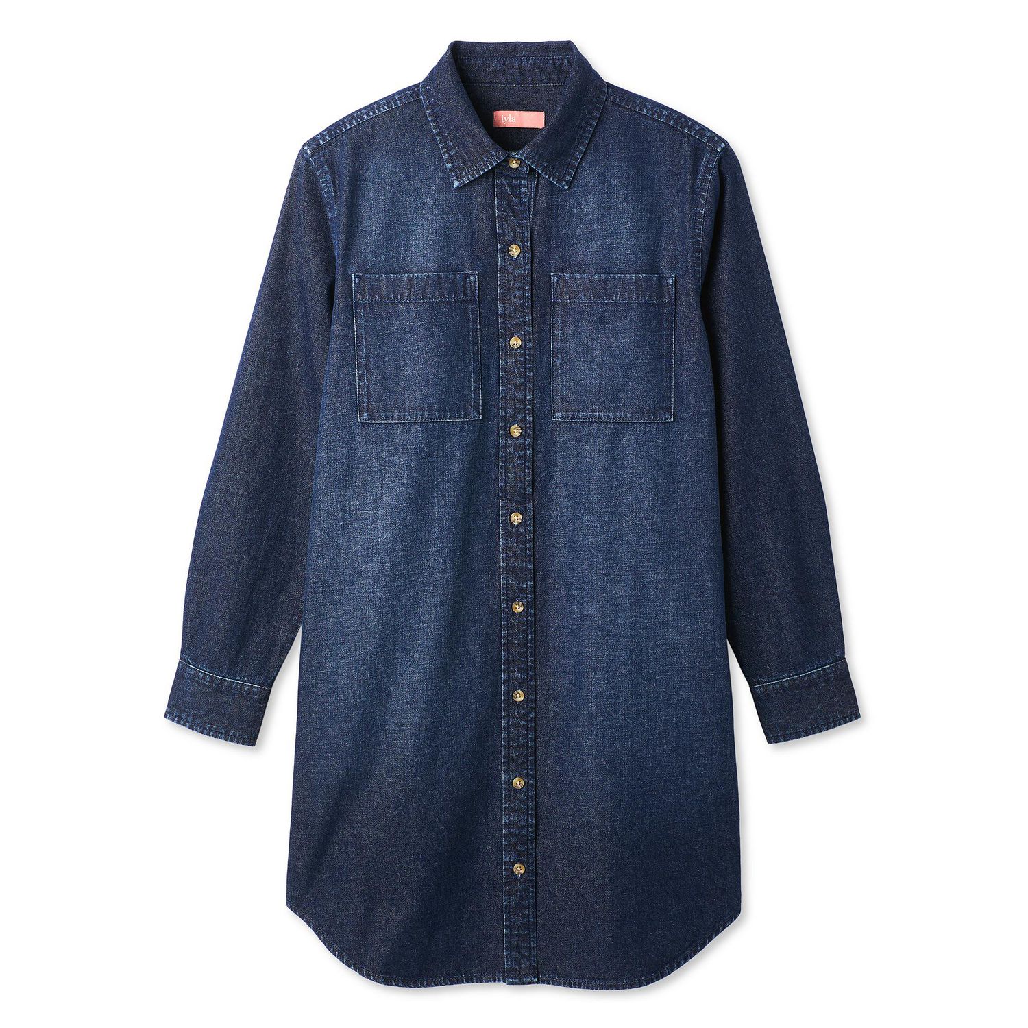 Robe-chemise en denim lavé Iyla pour femmes