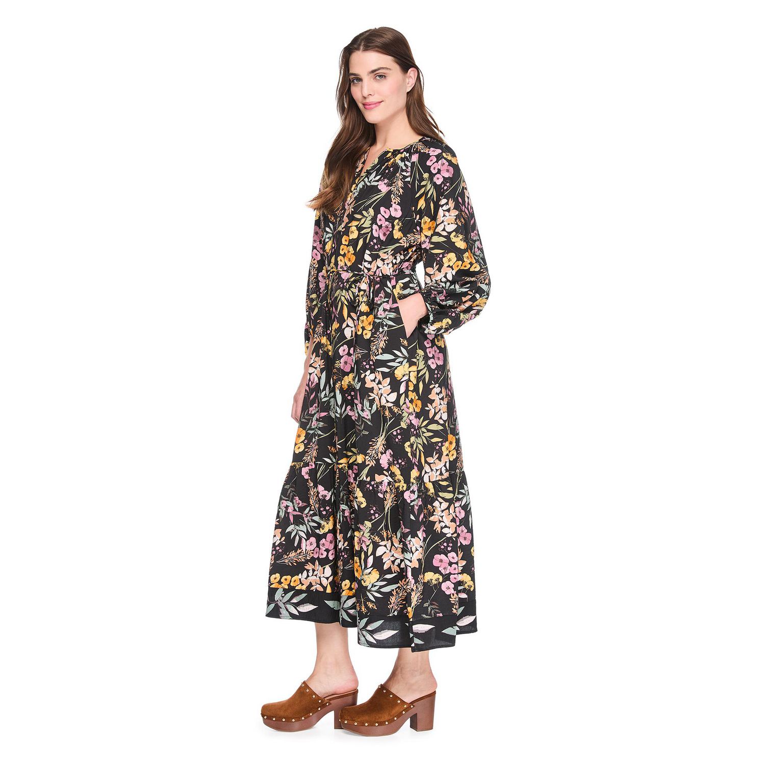 Robe longue imprimée George pour femmes