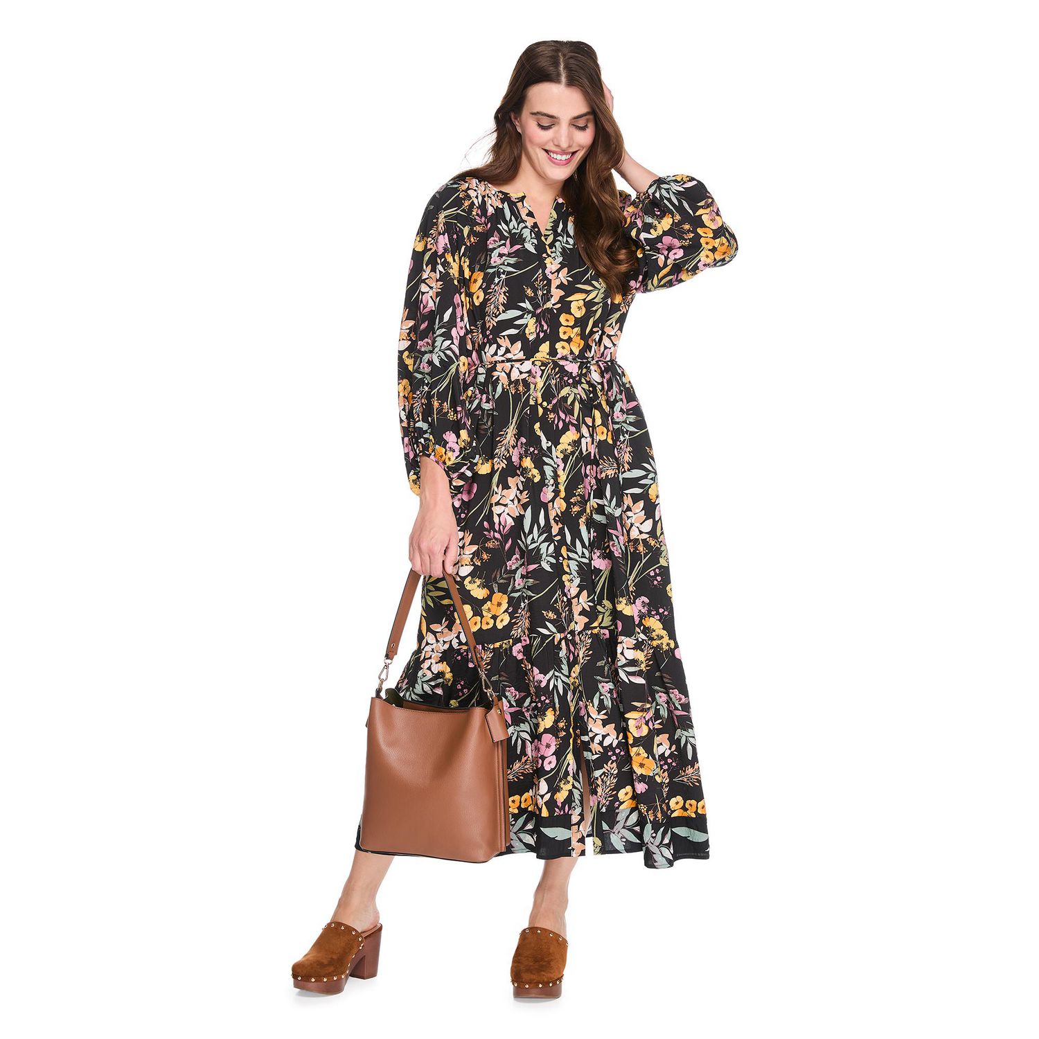 Robe longue imprimée George pour femmes