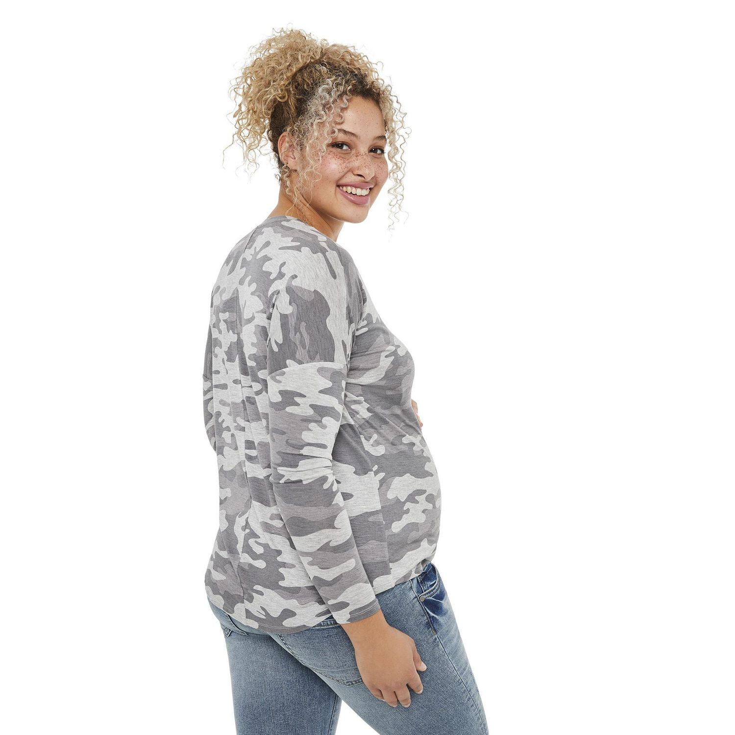 Paisley Sky Maternity Dolman Sleeve Top