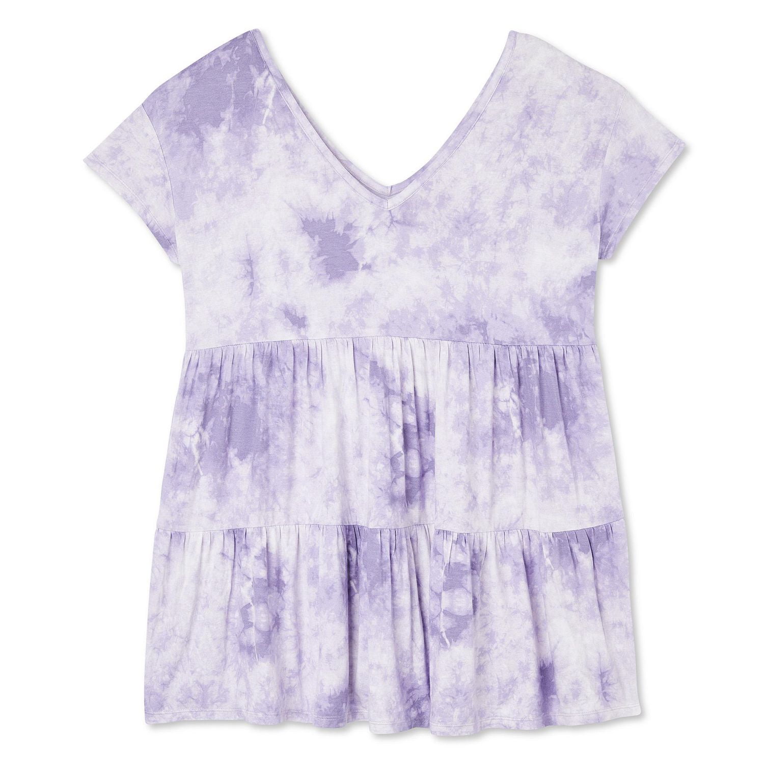 T-shirt nuisette avec encolure en V double Paisley Sky Maternité