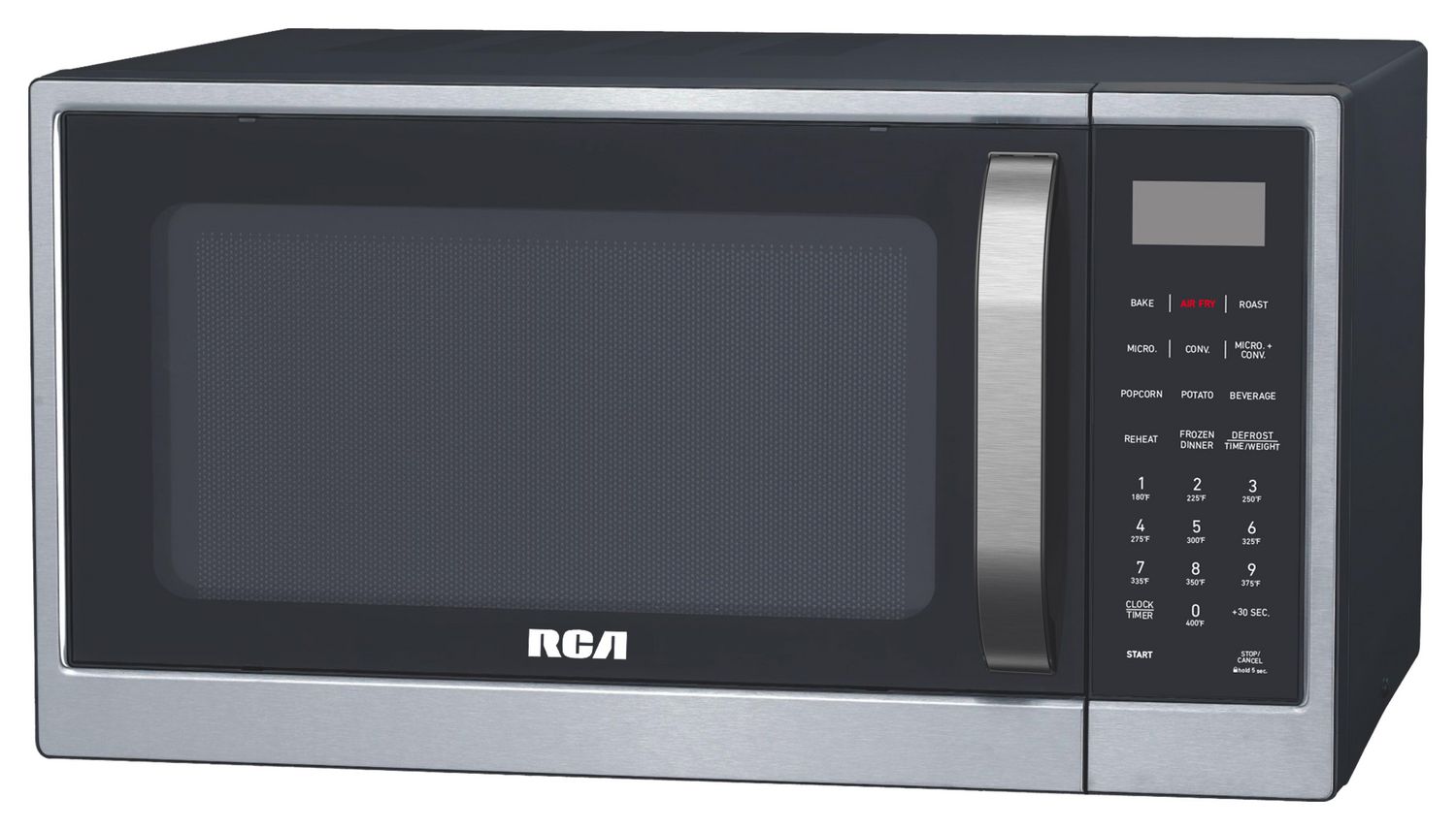 RCA 1.2 Cu Ft Stainless Steel Microwave with Air Fryer and Convection Over The Range Microwave Convection Air Fryer Combo