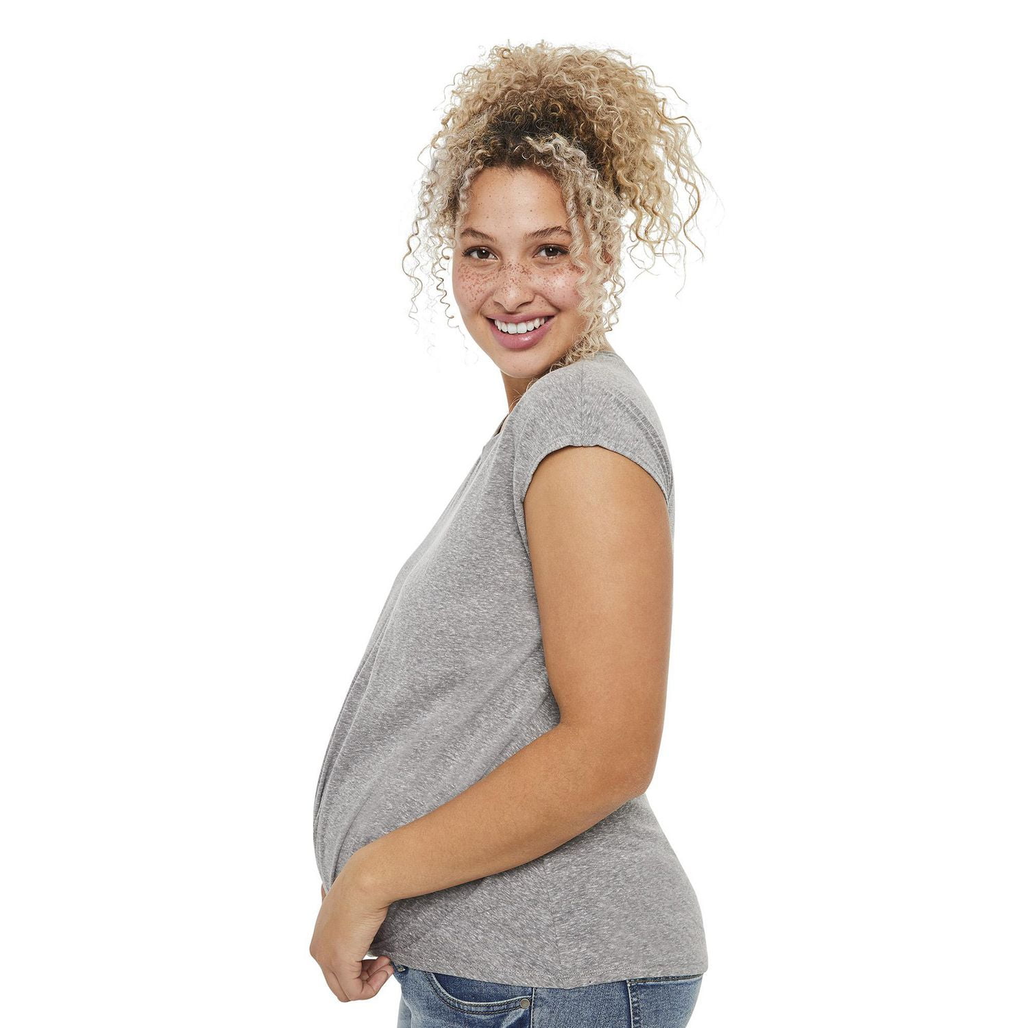 T-shirt imprimé avec ourlet torsadé Paisley Sky Maternité