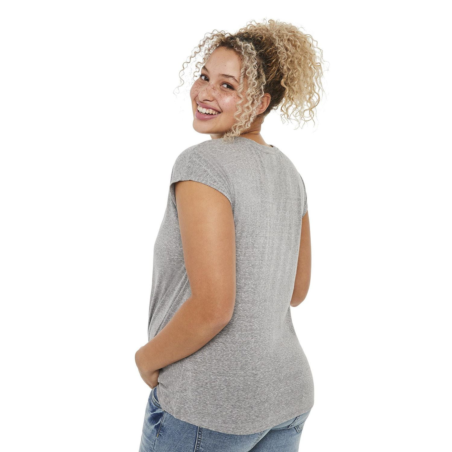 T-shirt imprimé avec ourlet torsadé Paisley Sky Maternité