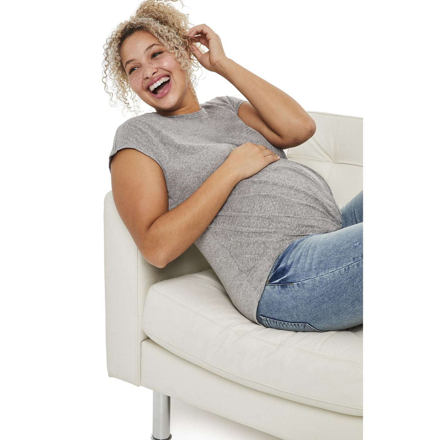 T-shirt imprimé avec ourlet torsadé Paisley Sky Maternité