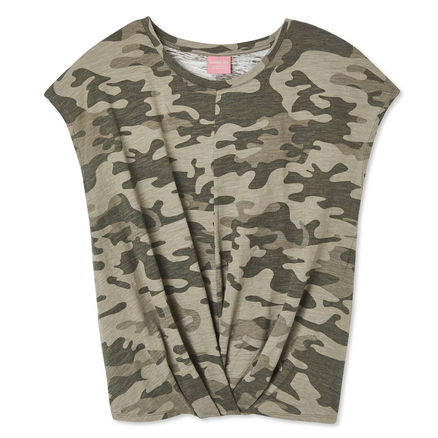 Paisley Sky Maternity Printed Twist Hem Tee