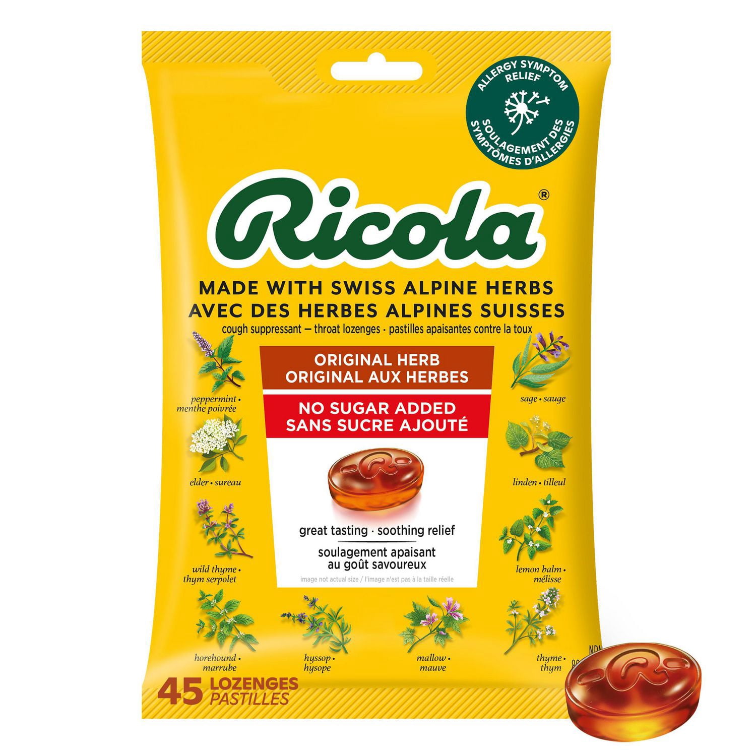 rico Ricola Cough Suppressant Throat Lozenges Cherry - 9 ea | Zehrs