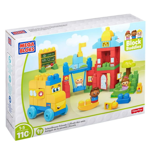 Mega Bloks Peek A Blocks Schoolhouse with Big Building Blocks, Building  Toys for Toddlers (42 Pieces)