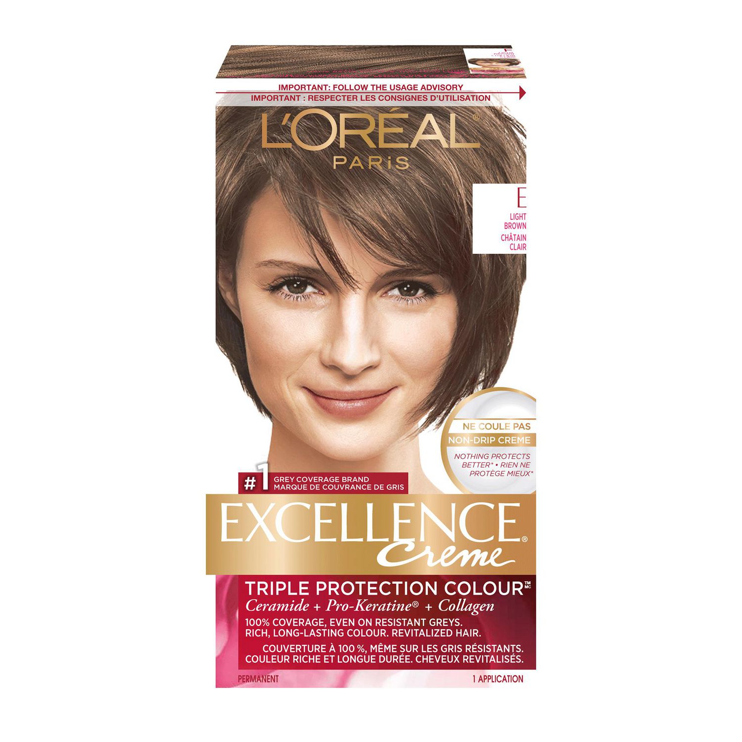 L Or Al Paris Excellence Cr Me E Triple Protection Hair Colour Walmart Canada