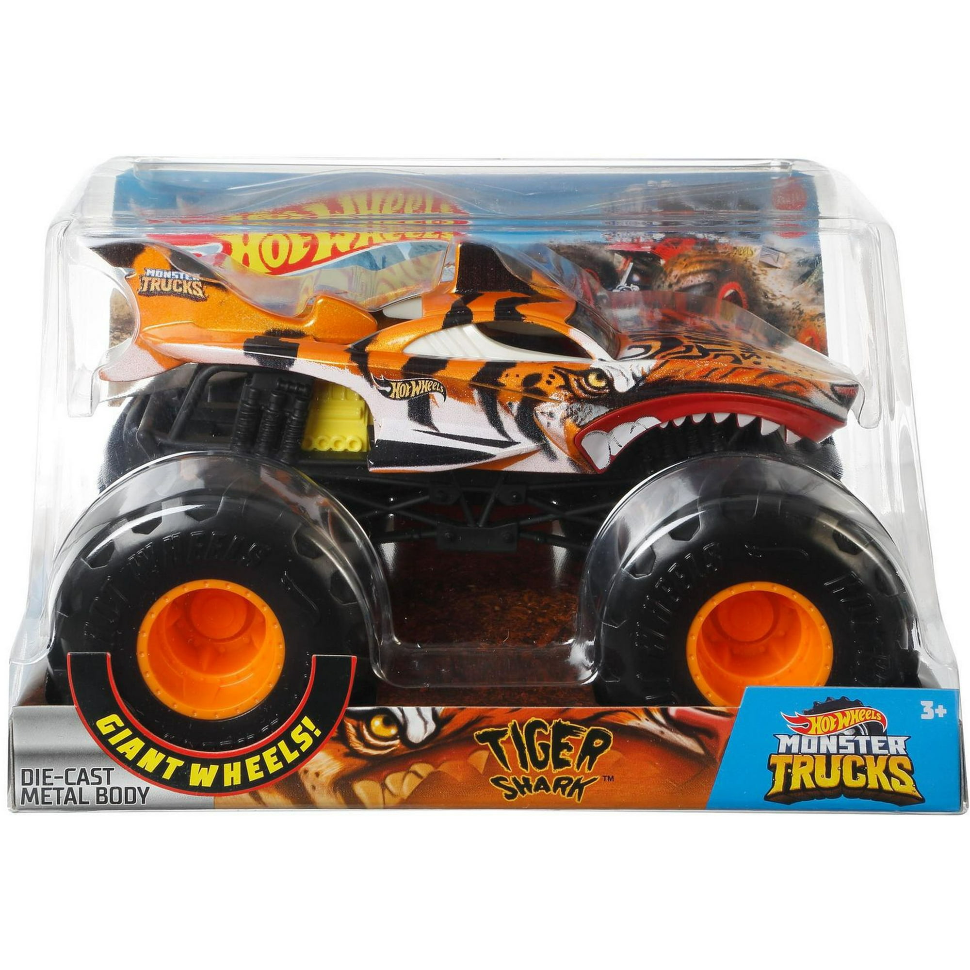 Hot Wheels Monster Trucks 1:24 Tiger Shark Vehicle 