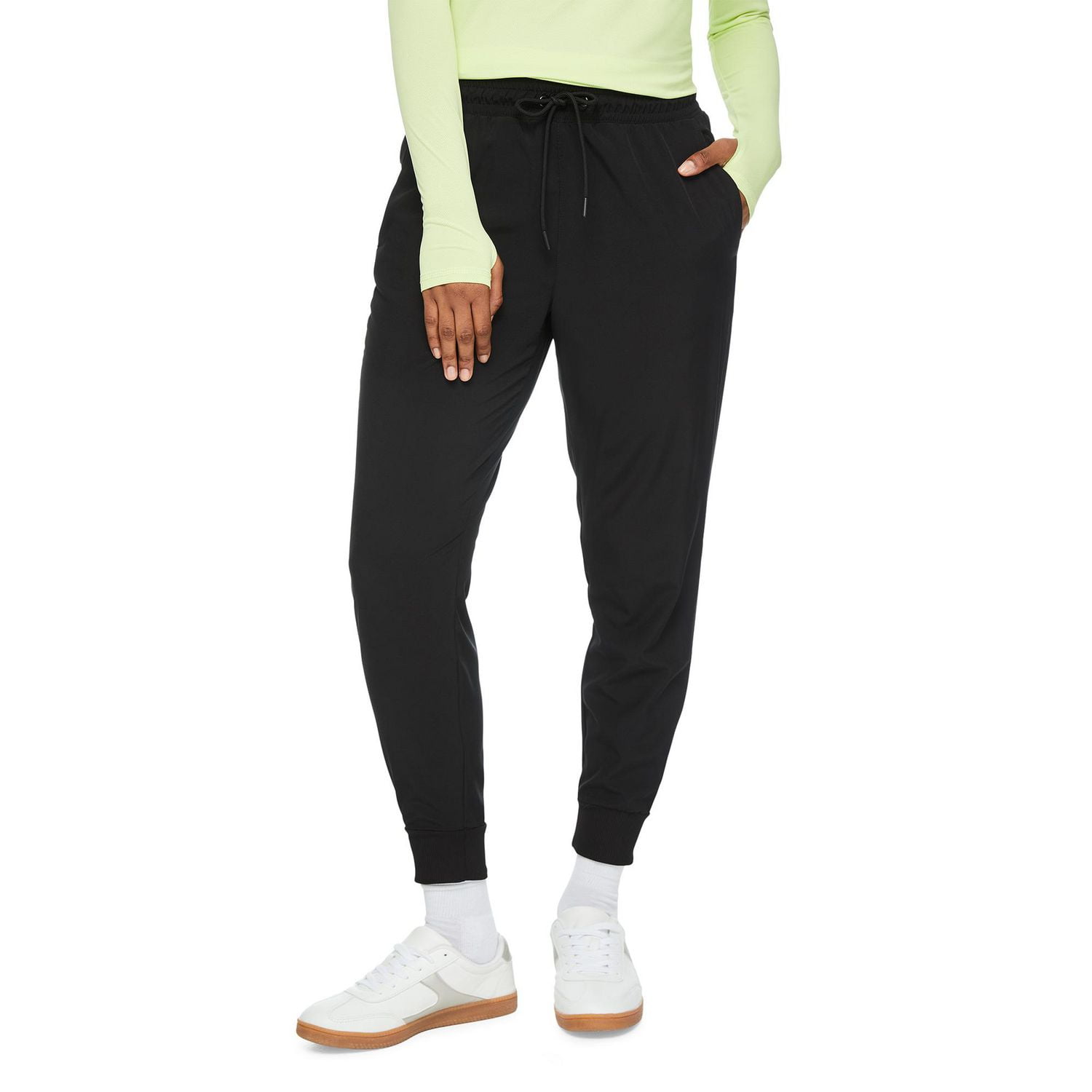 Athletic Works Women's Ribbed Cuff Woven Jogger, Sizes XS-XXL