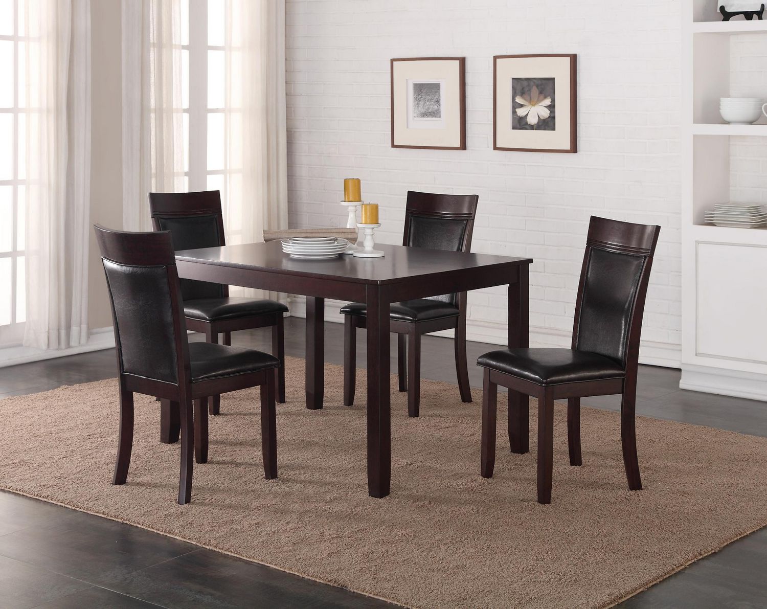 K Living Jenny Solid Wood Dining Table In Espresso Walmart Canada