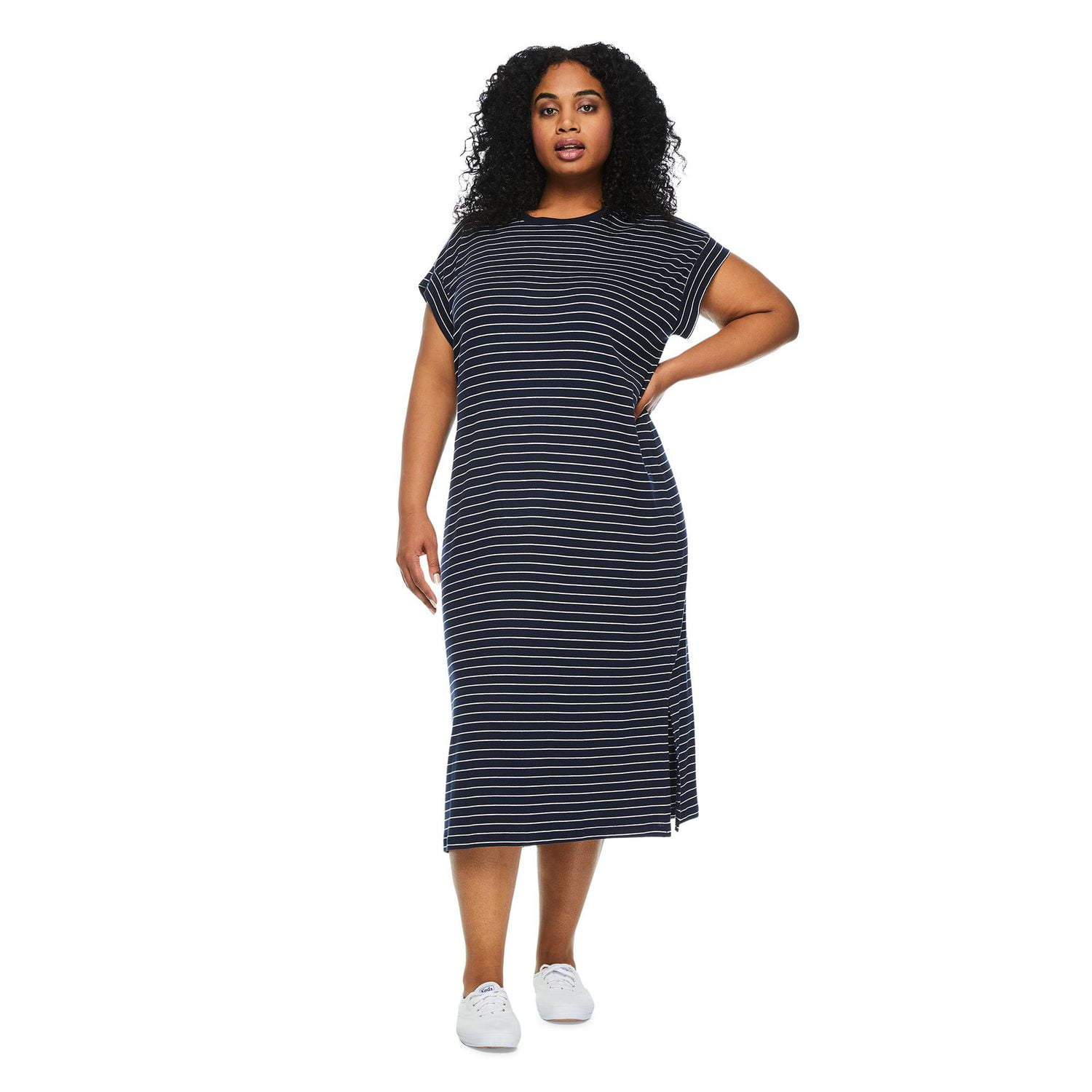 George Women's Plus T-Shirt Midi Dress
