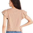 thumbnail image 3 of George Women's Flutter Sleeve Tee, 3 of 6