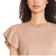 thumbnail image 4 of George Women's Flutter Sleeve Tee, 4 of 6