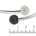 thumbnail image 3 of Quintessential Sterling Silver Bypass Bangle With Crystal Balls Bead, 3 of 4