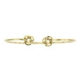 thumbnail image 3 of Quintessential Sterling Silver Gold Plated  Open End Bangle W/ Love Knot Ends, 3 of 5