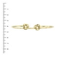 thumbnail image 2 of Quintessential Sterling Silver Gold Plated  Open End Bangle W/ Love Knot Ends, 2 of 5