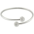 thumbnail image 1 of Quintessential Sterling Silver Bypass Bangle Bracelet, 1 of 4