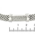 thumbnail image 3 of Quintessential Sterling Silver Cuff With CZ Top Bangle, 3 of 4