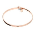 thumbnail image 1 of Quintessential Sterling Silver Rose Gold Plated"  Love"  Bangle, 1 of 4
