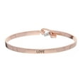 thumbnail image 3 of Quintessential Sterling Silver Rose Gold Plated"  Love"  Bangle, 3 of 4