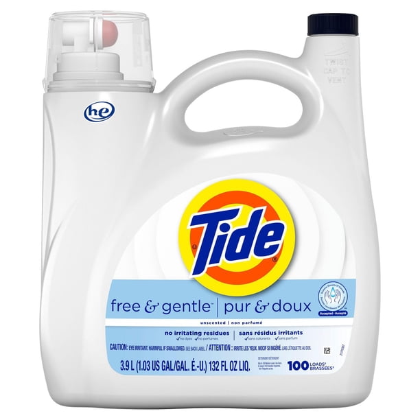 Tide Free Gentle Liquid Laundry Detergent 3 9L Walmart ca Tide free gentle liquid laundry detergent 3 9l walmart ca
