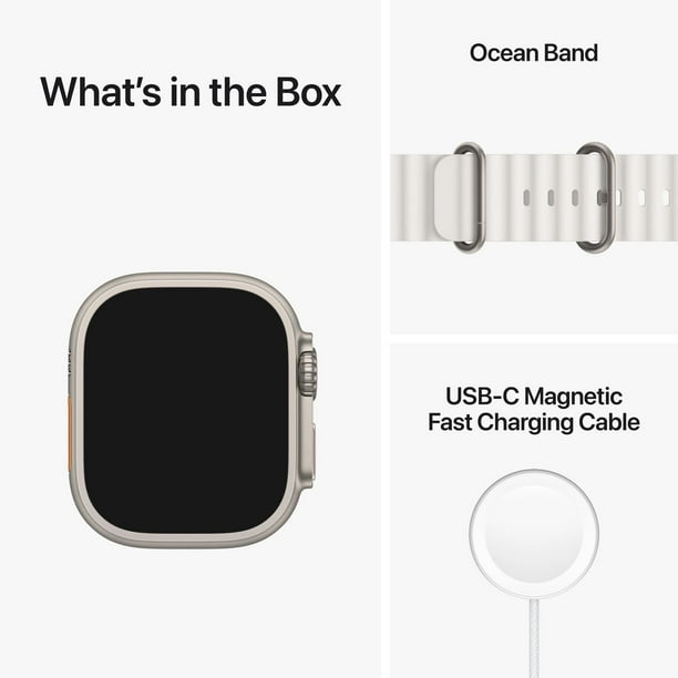 Apple Watch Ultra GPS + Cellular 49mm Titanium with White Ocean