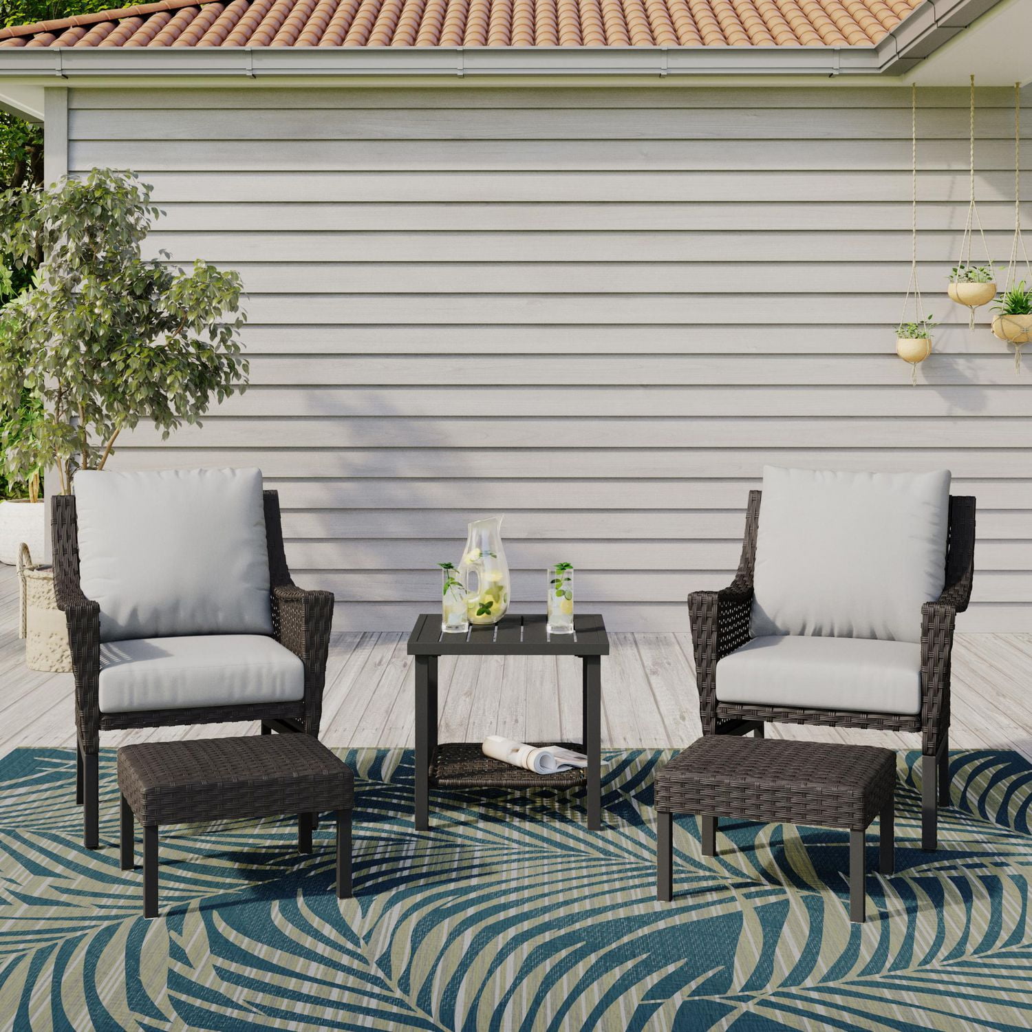 HOMETRENDS Belmont 5-Piece Patio Chat Set - Walmart.ca