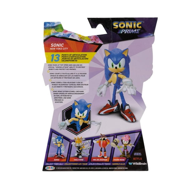 Action Figures Boneco Sonic Prime Netflix Articulado Sonic C/ Garras - Sonic  Prime - #