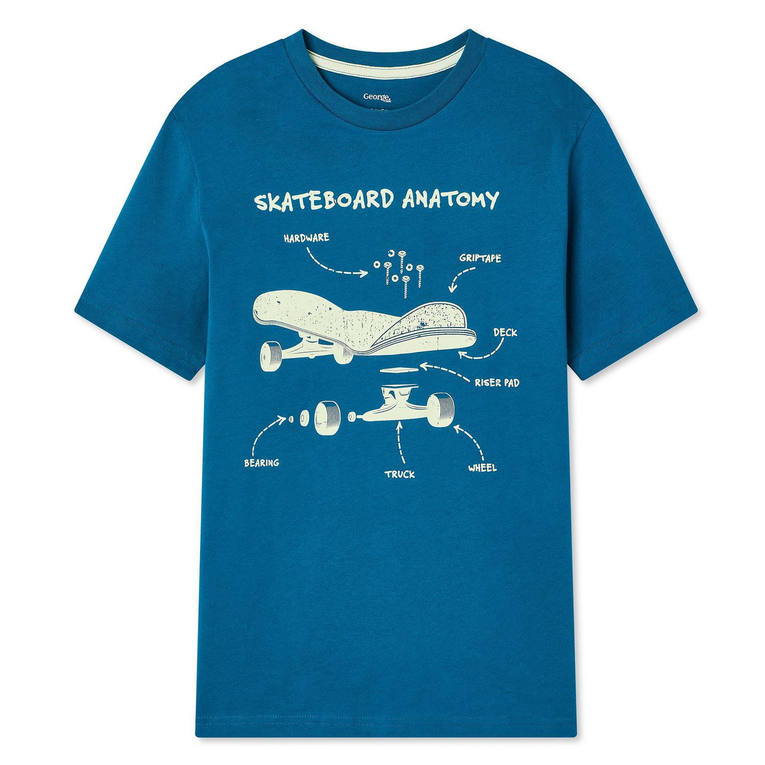 T-shirt avec imprimé graphique George pour garçons Tailles TP–TG
