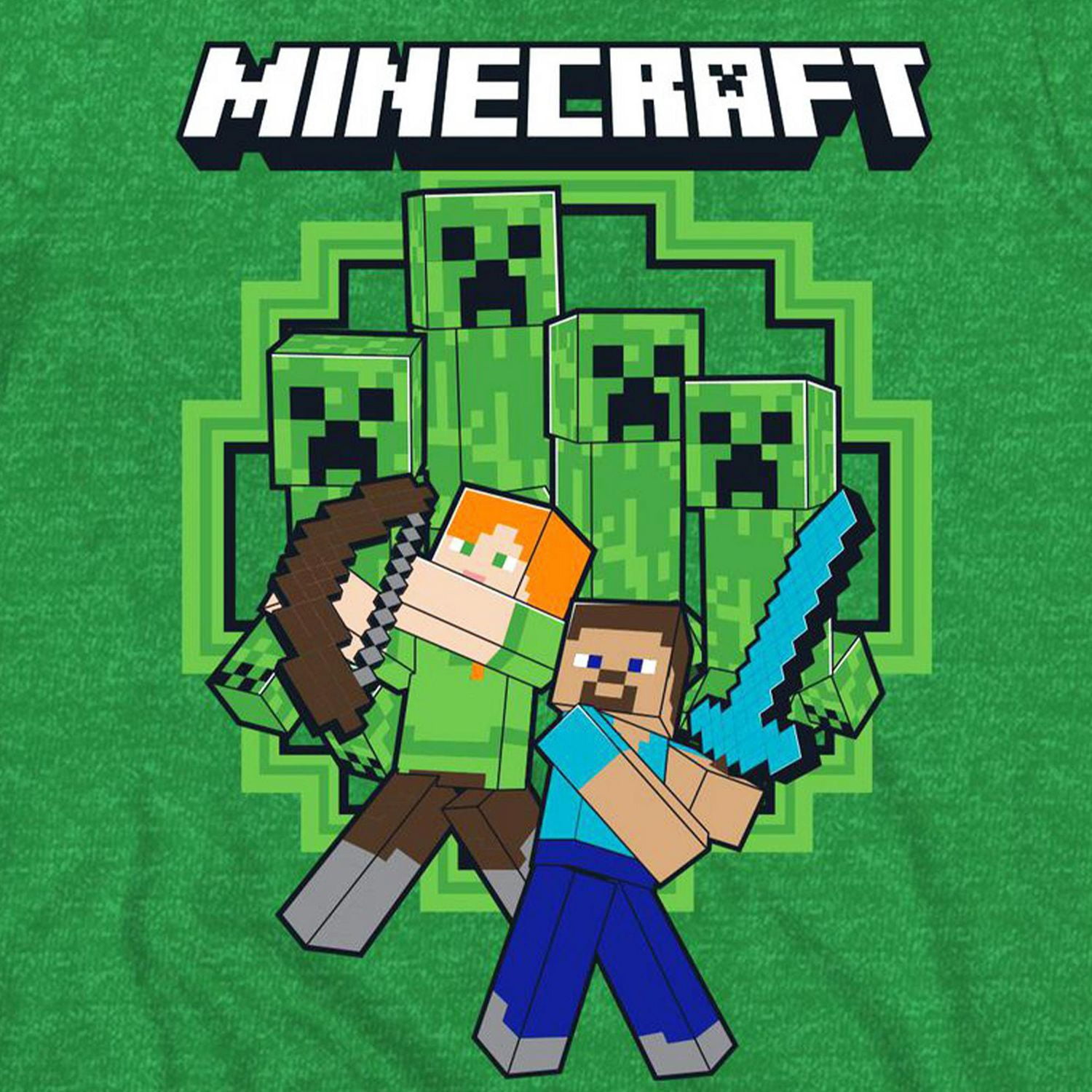 Minecraft Boys' Trunks 2 Pack Green