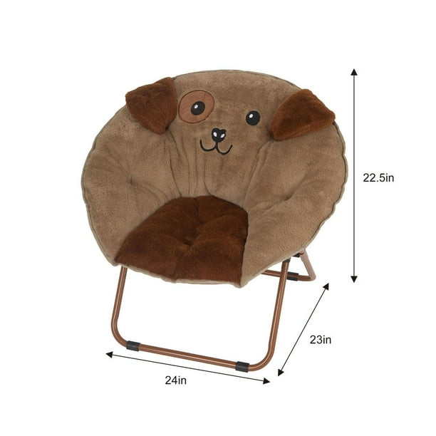 plush animal saucer chair