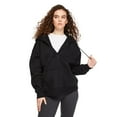 thumbnail image 1 of No Boundaries Women's Oversized Zip-Up Hoodie, 1 of 6