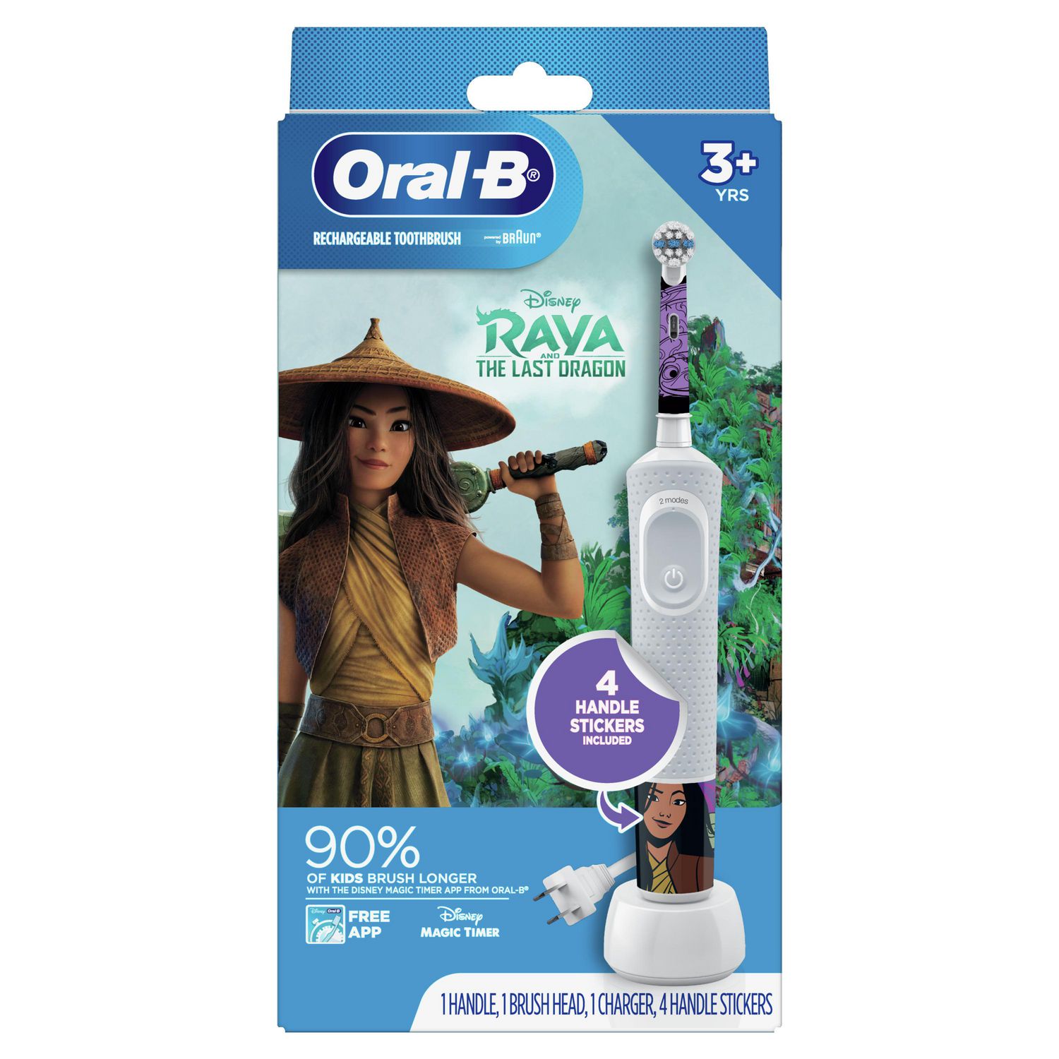 Oral-B Kids Electric Toothbrush featuring Raya and the Last for Kids 3+ | Walmart Canada