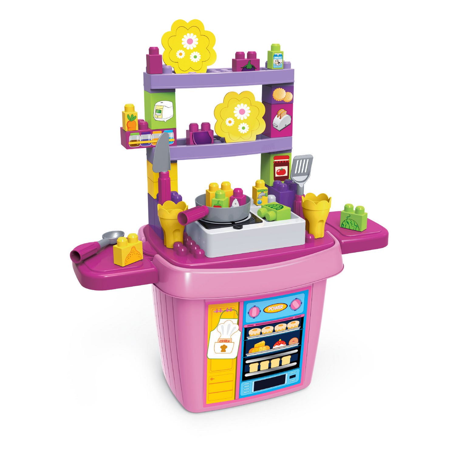 Toy Chef Children’s Baking Kitchen Block Set With Interactive Lights