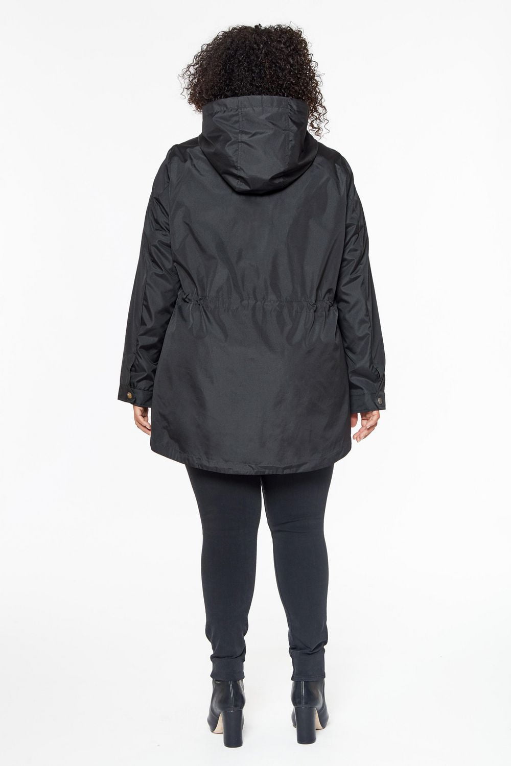 Plus size best sale black parka coat