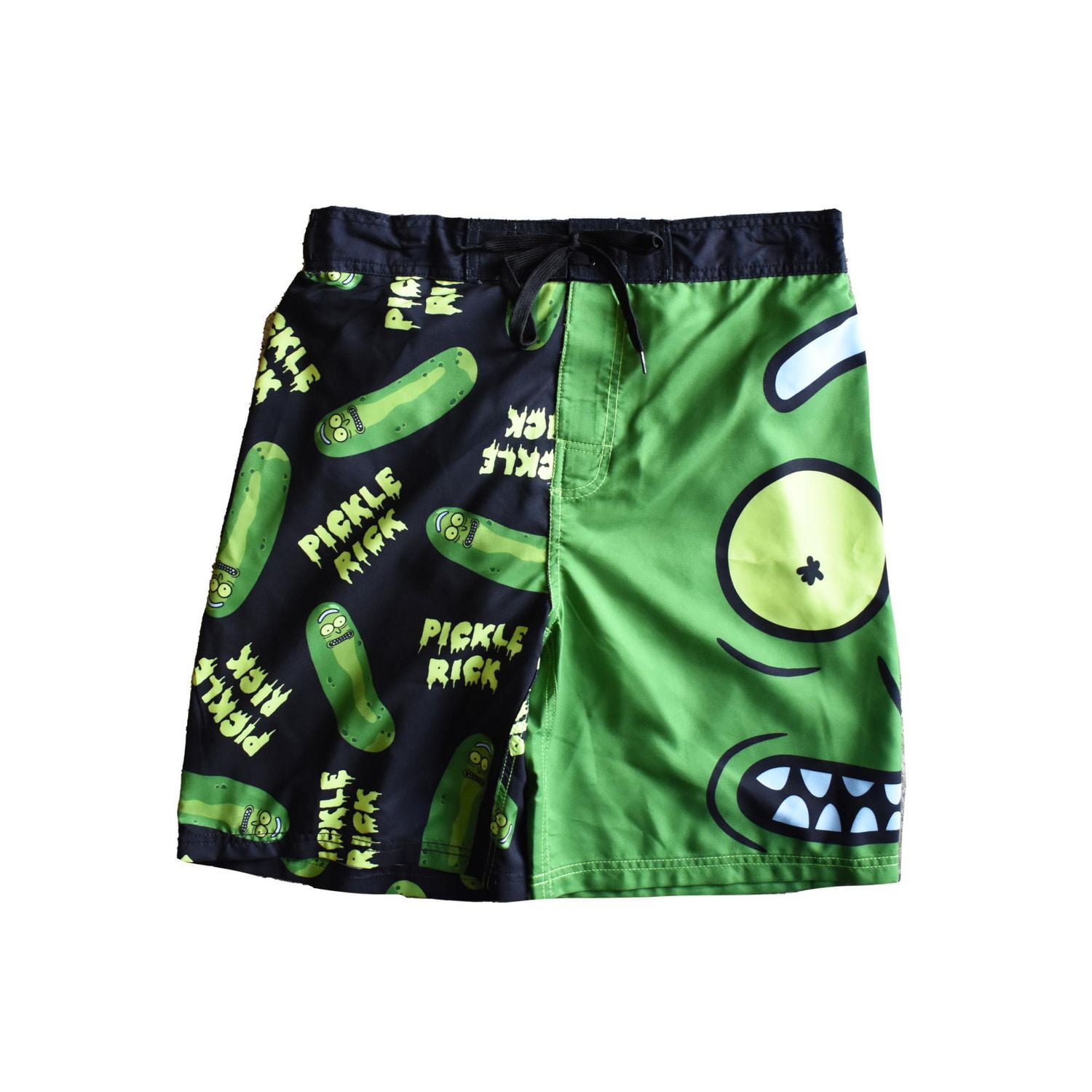 Mens Rick and Morty Pickle Swim Trunks