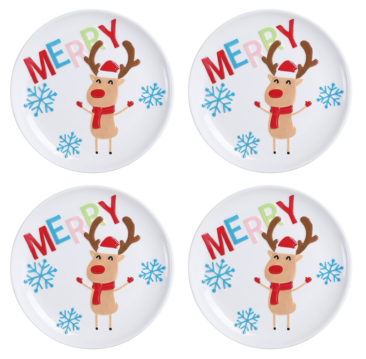 Holiday Time Reindeer Appetizer Plate, 4Piece Walmart Canada