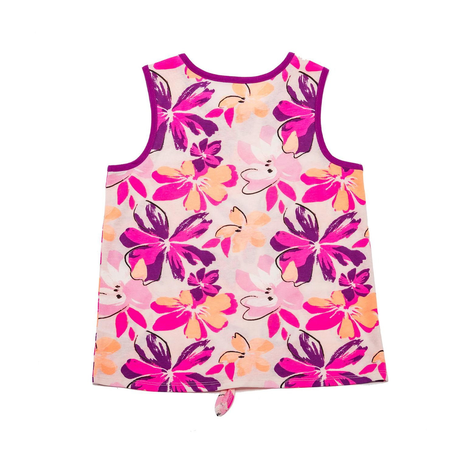 Girls Justice Tropical Front Tie Tank Top