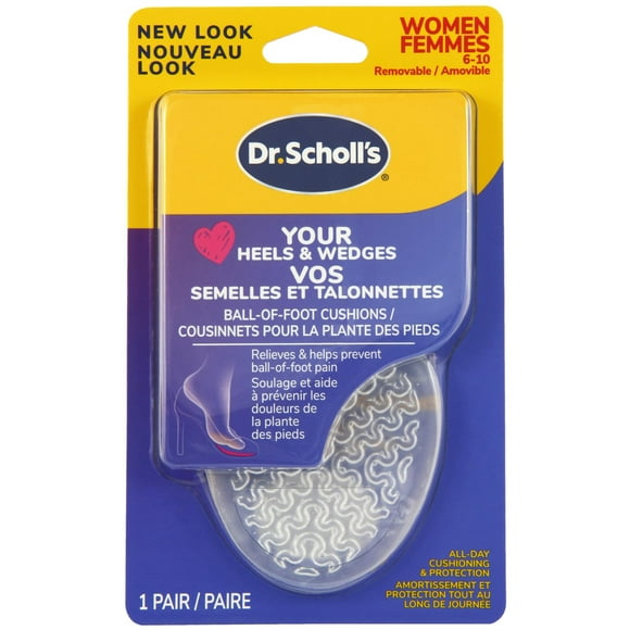 Dr. Scholl's® Love Your HEELS & WEDGES Ball of Foot Cushions, Clear Gel
